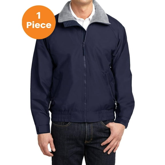 Port Authority JP54 Competitor Jacket, True Navy/ Grey Heather, 4XL, Mens Coats and Jackets