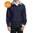thumbnail image 1 of Port Authority JP54 Competitor Jacket, True Navy/ Grey Heather, L, Mens Fleece Jackets, 1 of 1