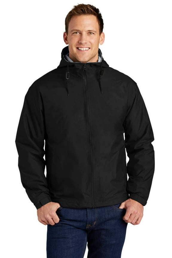 JP56 Mens Team Jacket, Black & Light Oxford - Extra Small
