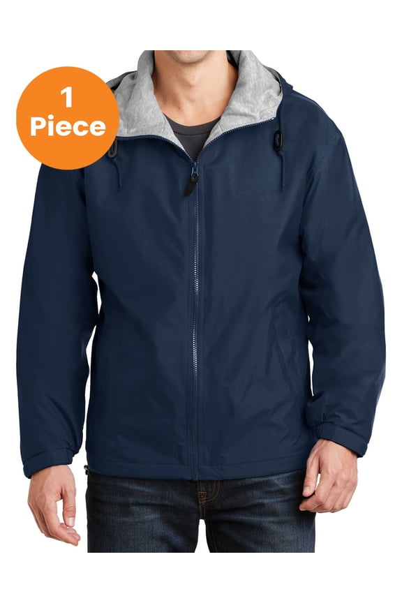 JP56 Team Jacket, Bright Navy/Light Oxford, L, Mens Coats and Jackets