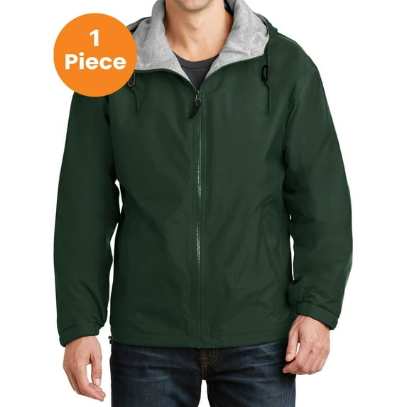 Port Authority JP56 Team Jacket, Hunter/Light Oxford, 2XL, Mens Coats and Jackets