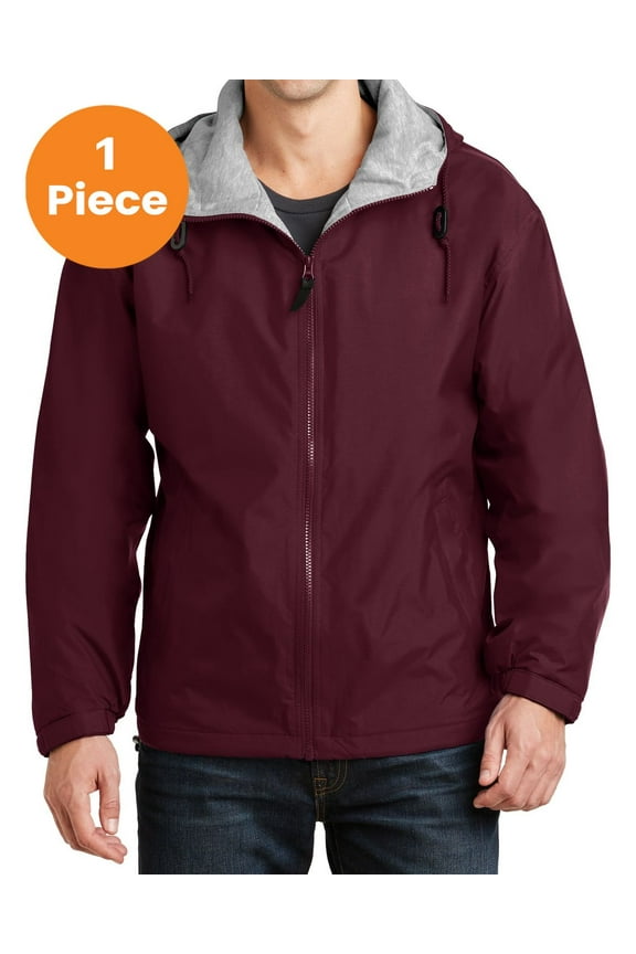 JP56 Team Jacket, Maroon/Light Oxford, 2XL, Mens Coats and Jackets