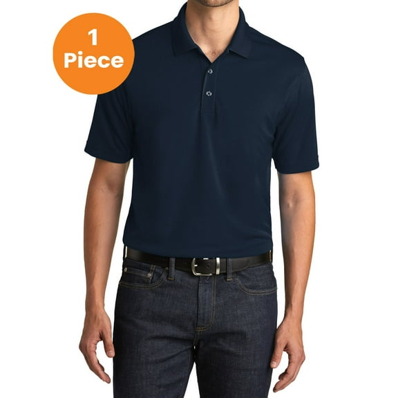 Port Authority K110 Dry Zone UV Micro-Mesh Polo , River Blue Navy, 5XL, Mens Polo Shirts