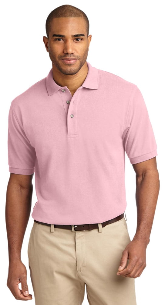 Port Authority K420 Men s Sort Sleeve Polo Shirt Light Pink X Large Walmart