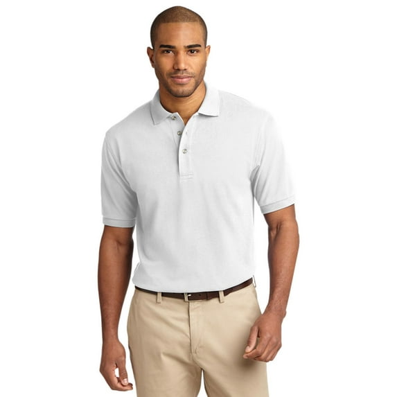 Port Authority K420 Men's Sort Sleeve Polo Shirt - White - Small