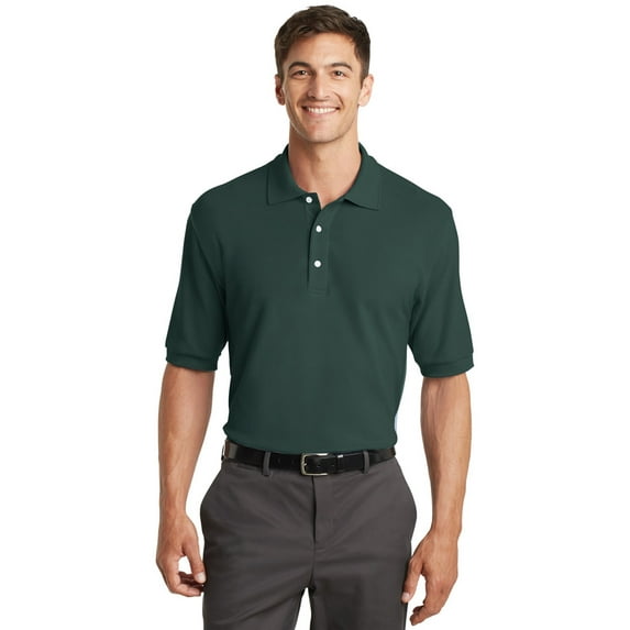 Port Authority K448 Men's Soft Pima Polo Shirt - Dark Green - 3X-Large