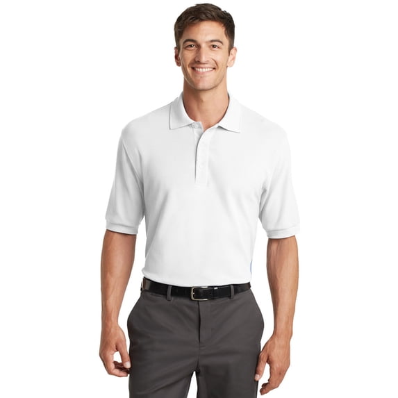 Port Authority K448 Men's Soft Pima Polo Shirt - White - 5X-Large
