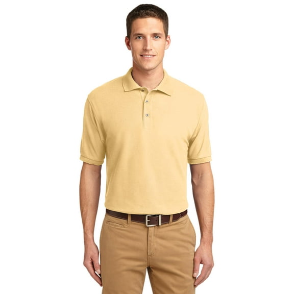 Port Authority K500 Mens Silk Touch Polo T-Shirt, Banana - 3XL