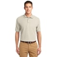 thumbnail image 1 of Port Authority K500 Mens Silk Touch Polo T-Shirt, Light Stone - Large, 1 of 2