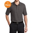 thumbnail image 1 of Port Authority K500 Silk Touch Polo, Charcoal Heather Grey, 5XL, Mens Polo Shirts, 1 of 1