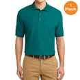 thumbnail image 1 of Port Authority K500ES Extended Size Silk Touch Polo, Teal Green, 8XL, Golf Shirts, 1 of 1