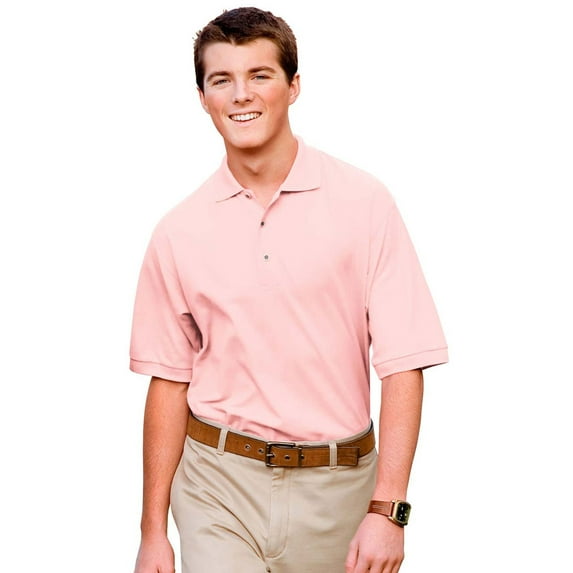 Port Authority K500ES Mens Extended Size Silk Touch Polo T-Shirt, Light Pink - 8XL