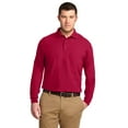 thumbnail image 1 of Port Authority K500LS Long Sleeve Silk Touch Polo, Mens Polo Shirts, 1 of 1
