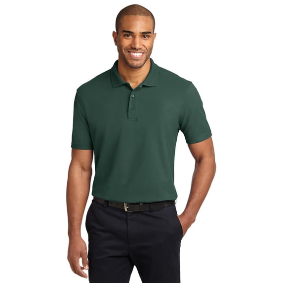Port Authority K510 Mens Port Authority Stain-Resistant Polo T-Shirt, Dark Green - 6XL