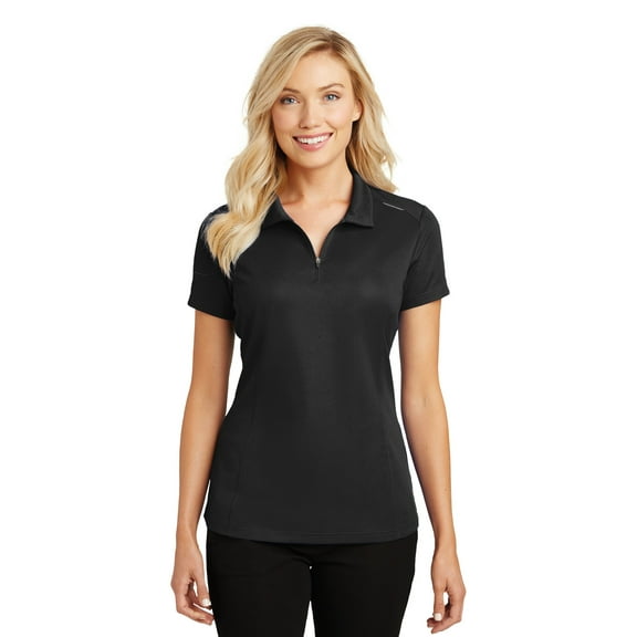 Port Authority K5200 Mens Silk Touch Interlock Performance Polo T-Shirt, Black - Extra Small
