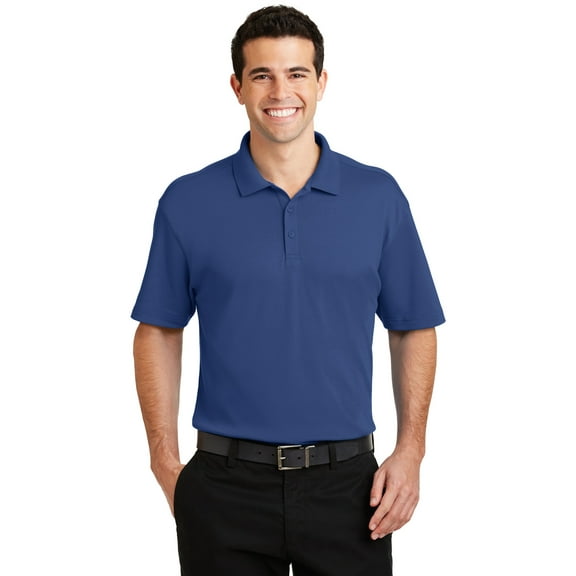 Port Authority K5200 Mens Silk Touch Interlock Performance Polo T-Shirt, Royal - Extra Large