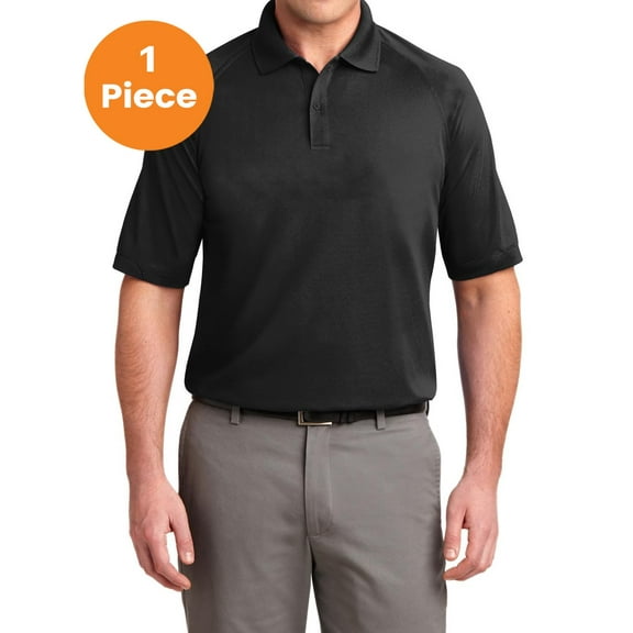 Port Authority K525 Dry Zone Ottoman Polo, Black, L, Mens Polo Shirts