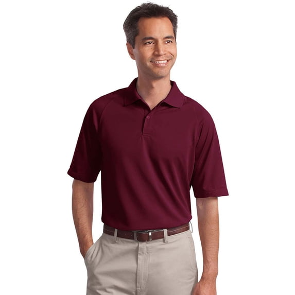Port Authority K525 Mens Dry Zone Ottoman Polo T-Shirt, Maroon - 5XL