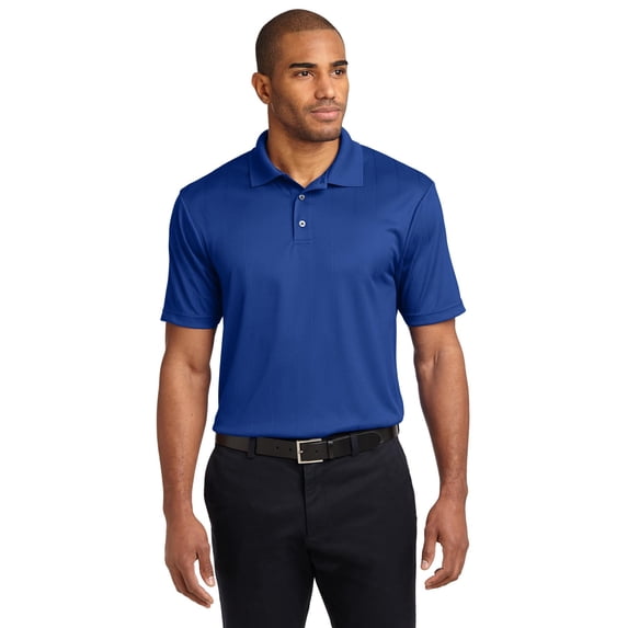 Port Authority K528 Mens Performance Fine Jacquard Polo T-Shirt, Hyper Blue - Small