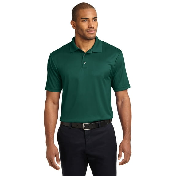 Port Authority K528 Performance Fine Jacquard Polo, Grey Smoke, 4XL, Mens Polo Shirts