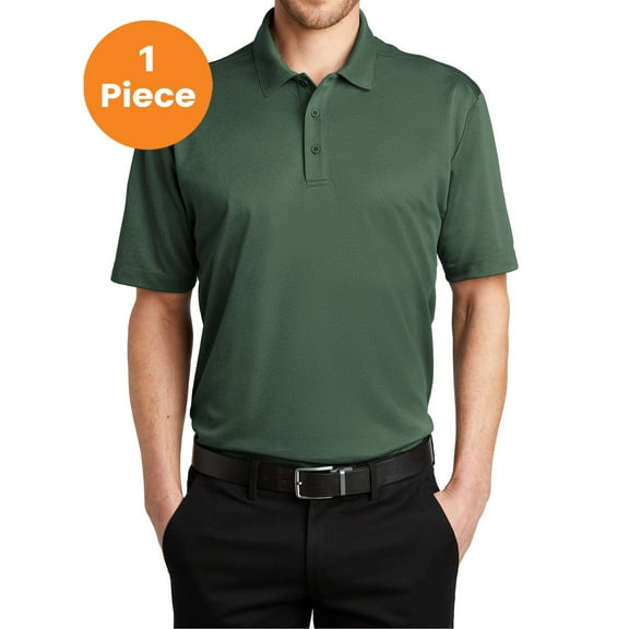 Port Authority K542 Heathered Silk Touch Performance Polo , Green Glen Heather, 4XL, Mens Polo Shirts