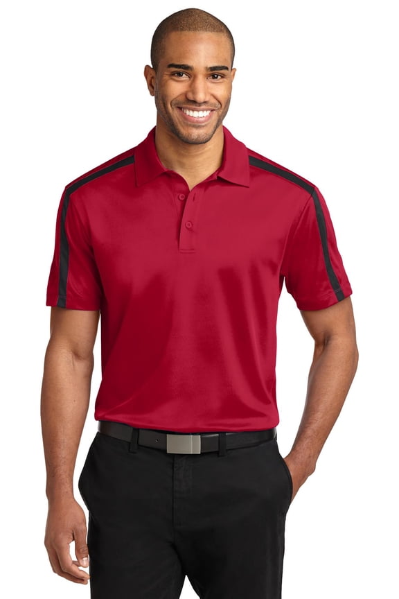 K547 Silk Touch Performance Colorblock Stripe Polo