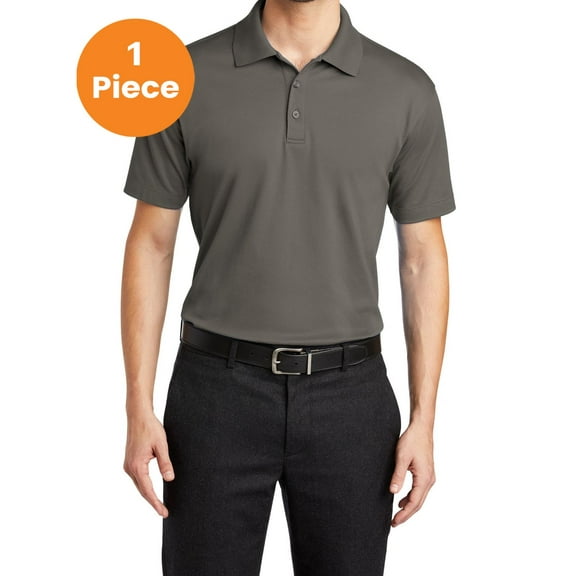 Port Authority K573 Rapid Dry Mesh Polo, Grey Smoke, 2XL, Mens Polo Shirts