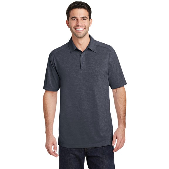 Port Authority K574 Digi Heather Performance Polo , Dark Grey, S