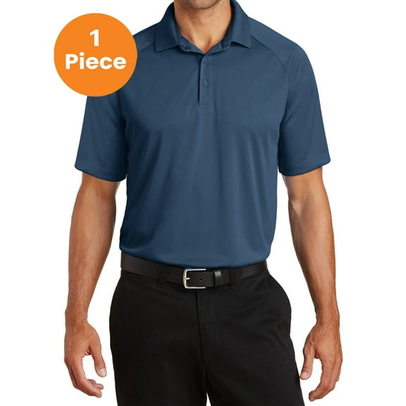 Port Authority K575 Crossover Raglan Polo , Regatta Blue, 3XL, Mens Polo Shirts