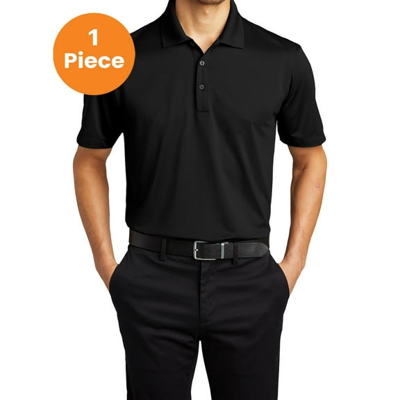 Port Authority K587 Eclipse Stretch Polo, Deep Black, XS, Mens Polo Shirts