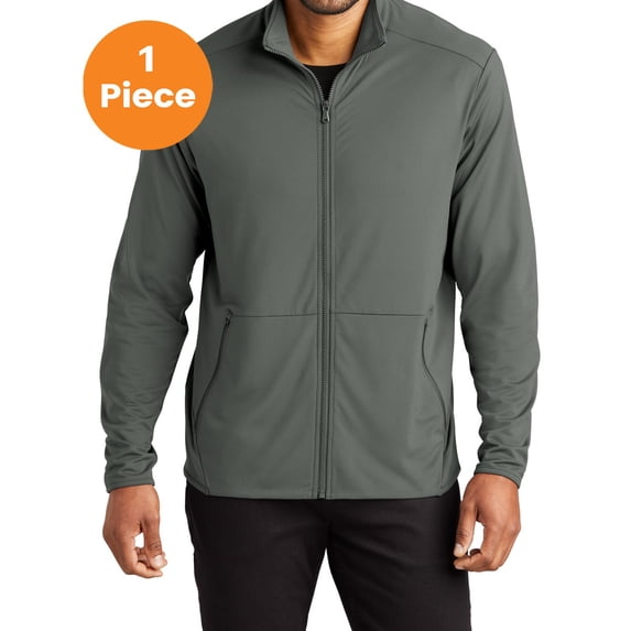 Port Authority K595 Accord Stretch Fleece Full-Zip , Pewter, 4XL, Sweatshirts & Hoodies