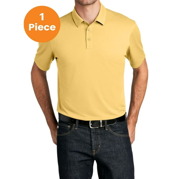 Port Authority K750 UV Choice Pique Polo, Sunbeam Yellow, 4XL, Mens Polo Shirts