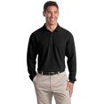 thumbnail image 1 of Port Authority K800LS Men's Long Sleeve Polo Shirt - Black - 2X-Large, 1 of 2