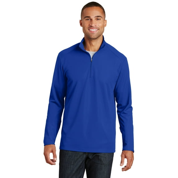 Port Authority K806 Pinpoint Mesh 1/2-Zip Pullover, True Royal, XS