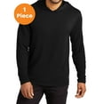 thumbnail image 1 of Port Authority K826 Microterry Pullover Hoodie, Deep Black, S, Mens Hoodies and Sweatshirts, 1 of 1