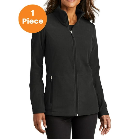 Port Authority L151 Ladies Accord Microfleece Jacket, Black, M, Womens Fleece Jackets