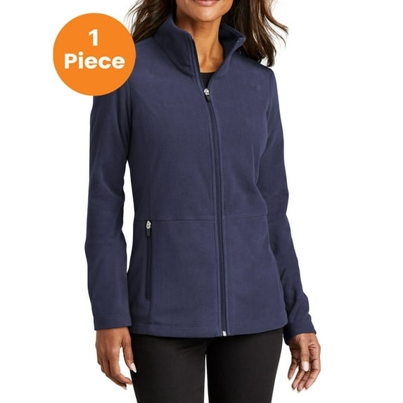 Port Authority L151 Ladies Accord Microfleece Jacket, Navy, XXL, Womens Fleece Jackets