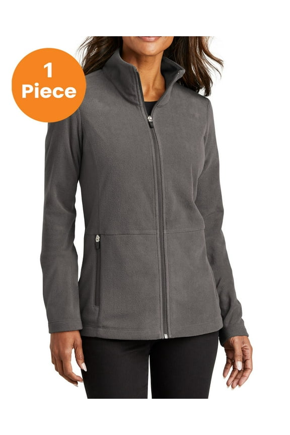 L151 Ladies Accord Microfleece Jacket, Pewter, S, Womens Fleece Jackets