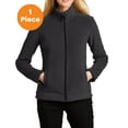 thumbnail image 1 of Port Authority L211 Ladies Ultra Warm Brushed Fleece Jacket , Graphite/ Deep Black, XS, Womens Fleece Jackets, 1 of 1