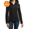 thumbnail image 1 of Port Authority L216 Ladies Colorblock Value Fleece Jacket, Black/ Battleship Grey, XS, Womens Fleece Jackets, 1 of 1