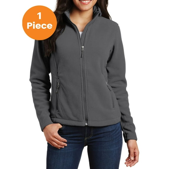 Port Authority L217 Ladies Value Fleece Jacket, Iron Grey, S, Womens Fleece Jackets