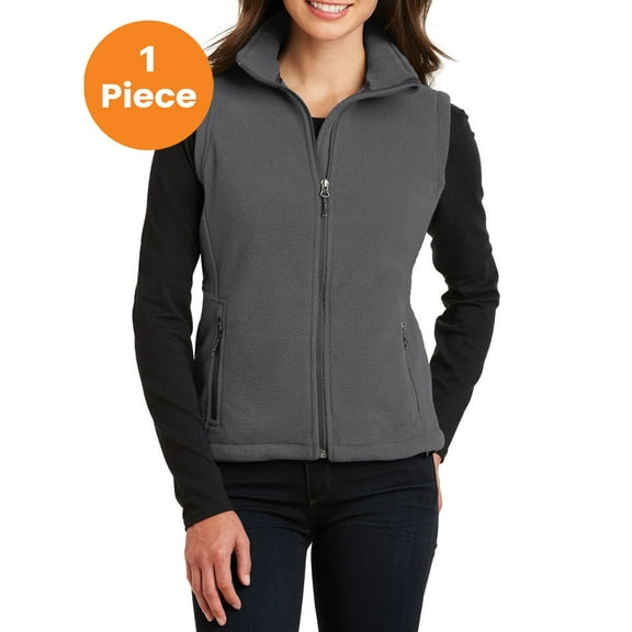 Port Authority L219 Ladies Value Fleece Vest , Iron Grey, XL, Womens Fleece Jackets