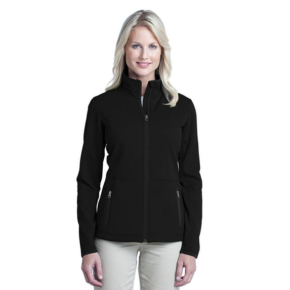 Port Authority L222 Ladies Pique Fleece Jacket , Graphite, 4XL, Womens Fleece Jackets