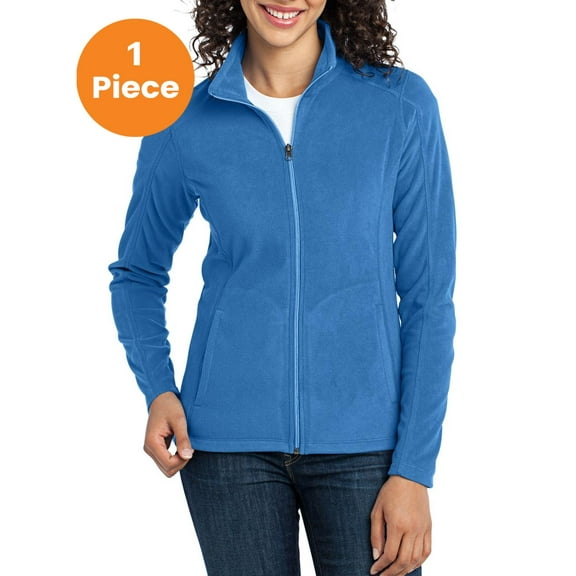 Port Authority L223 Ladies Microfleece Jacket, Light Royal, XXL, Womens Fleece Jackets