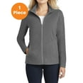 thumbnail image 1 of Port Authority L223 Ladies Microfleece Jacket, Pearl Grey, L, Womens Fleece Jackets, 1 of 1