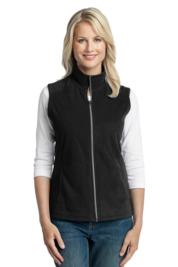 L226 Ladies Microfleece Vest, Pearl Grey, 4XL, Womens Fleece Jackets