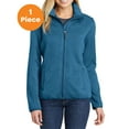 thumbnail image 1 of Port Authority L232 Ladies Sweater Fleece Jacket , Medium Blue Heather, M, Womens Fleece Jackets, 1 of 1