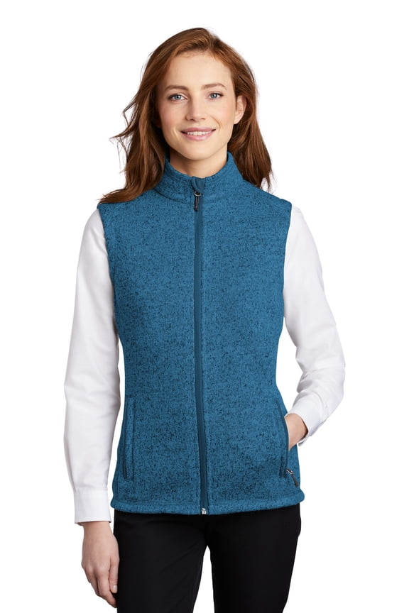 L236 Ladies Sweater Fleece Vest , Womens Sweater Vests
