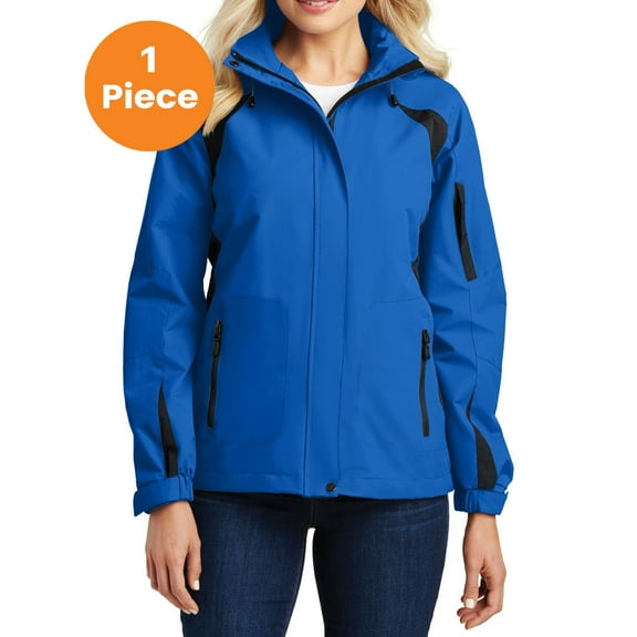 Port Authority L304 Ladies All-Season II Jacket, Snorkel Blue/Black, L, Womens Fleece Jackets