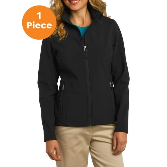 Port Authority L317 Ladies Core Soft Shell Jacket, Black, XS, Womens Fleece Jackets